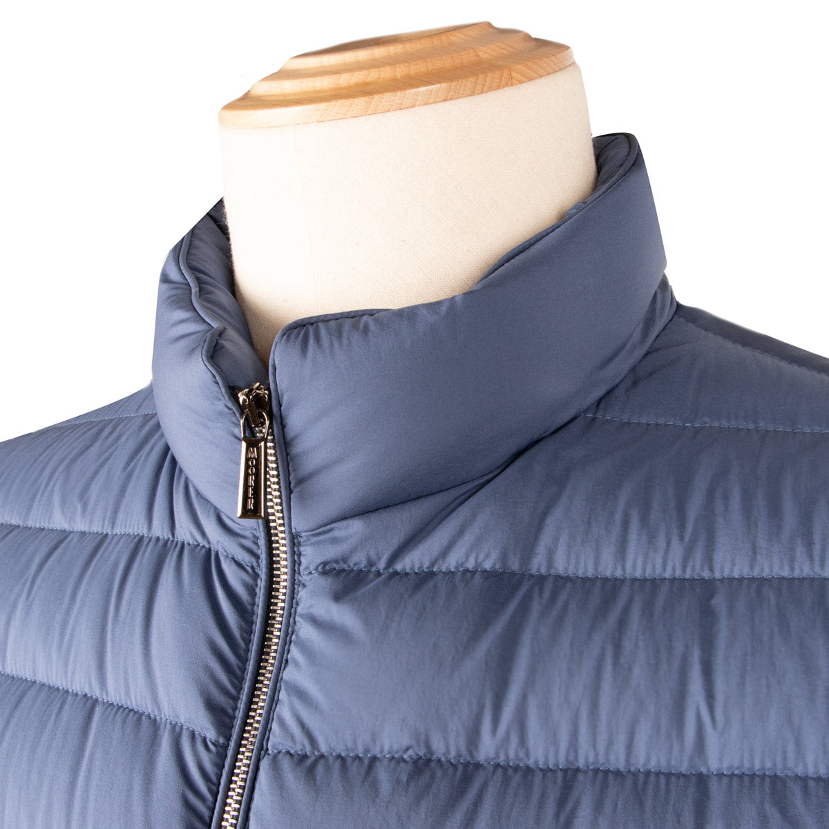 Moorer - Moorer Indigo Blue 'Calaf' Down Filled Gilet BLOUSONS MooRER
