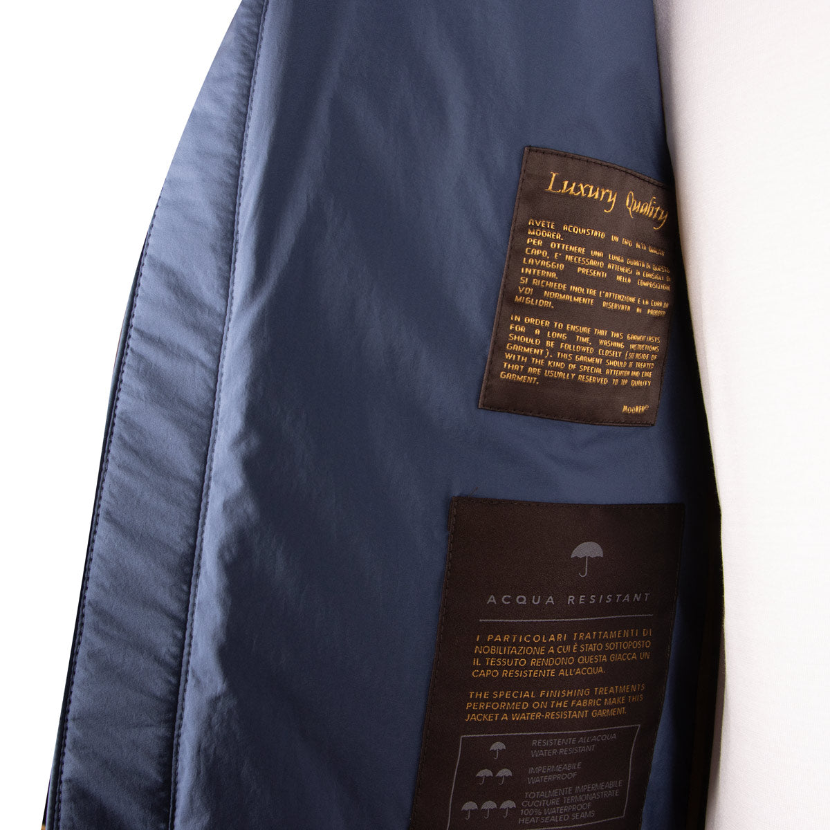 Moorer - Moorer Indigo Blue 'Calaf' Down Filled Gilet BLOUSONS MooRER
