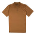 Moorer - Tobacco Brown 'Jericho' Zip Neck Polo S/S POLOS MooRER