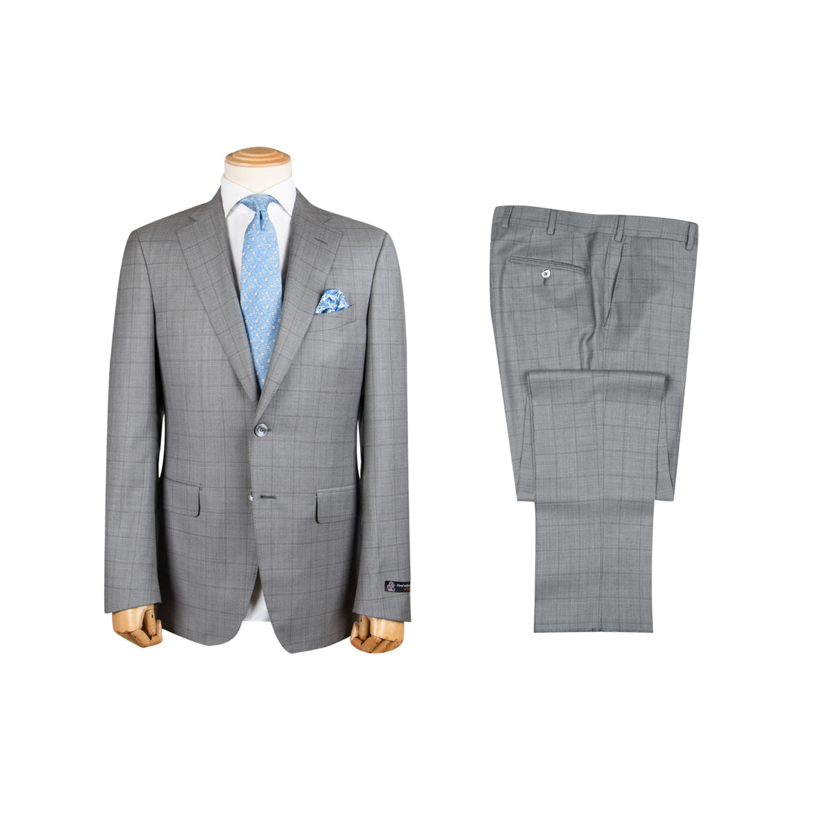 Grey Check Loro Piana Super 150s Merino Wool Suit SUITS Robert Old