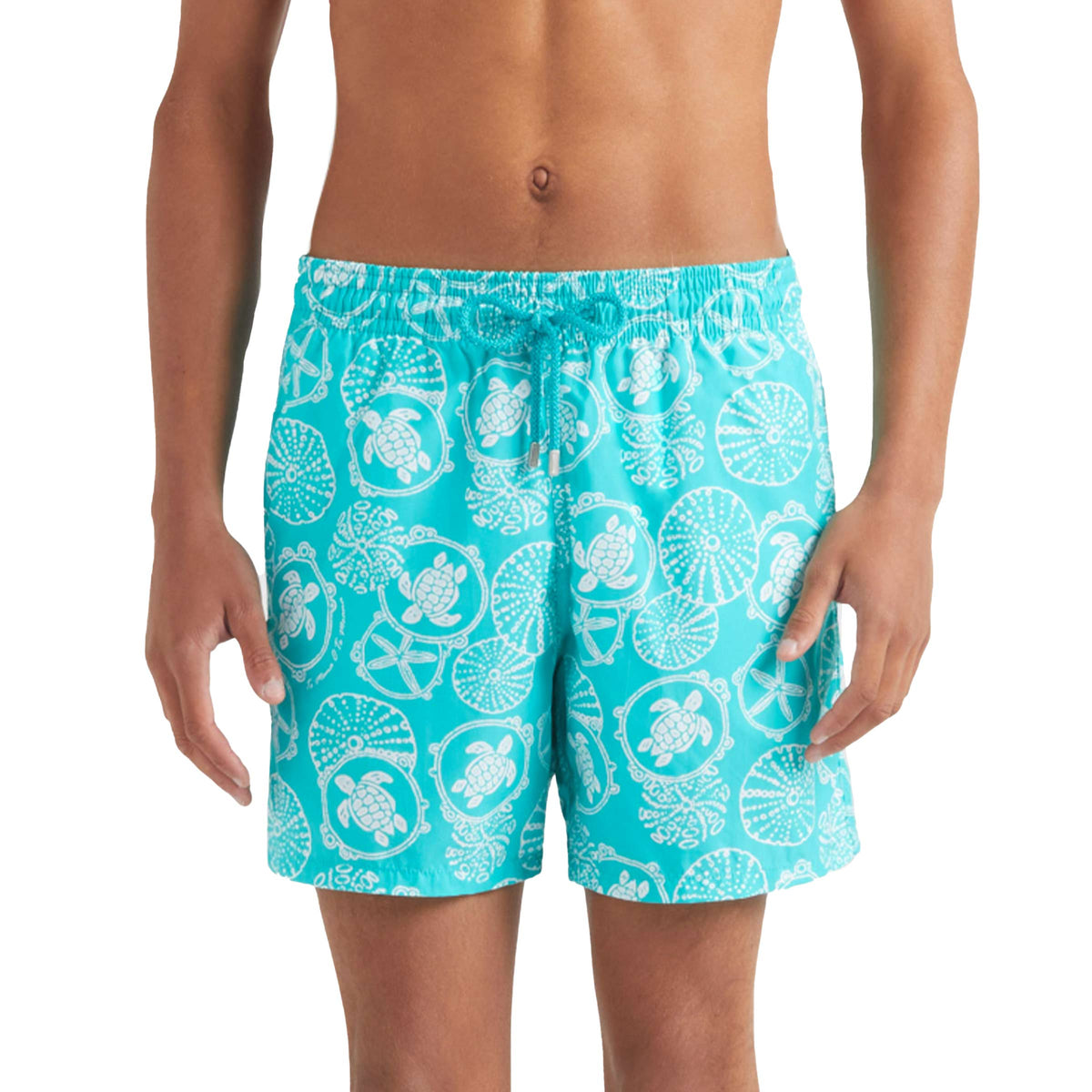 Vilebrequin - Disco Green 'Moorea' Oursins Bicolores Swim Shorts SWIMWEAR Vilebrequin