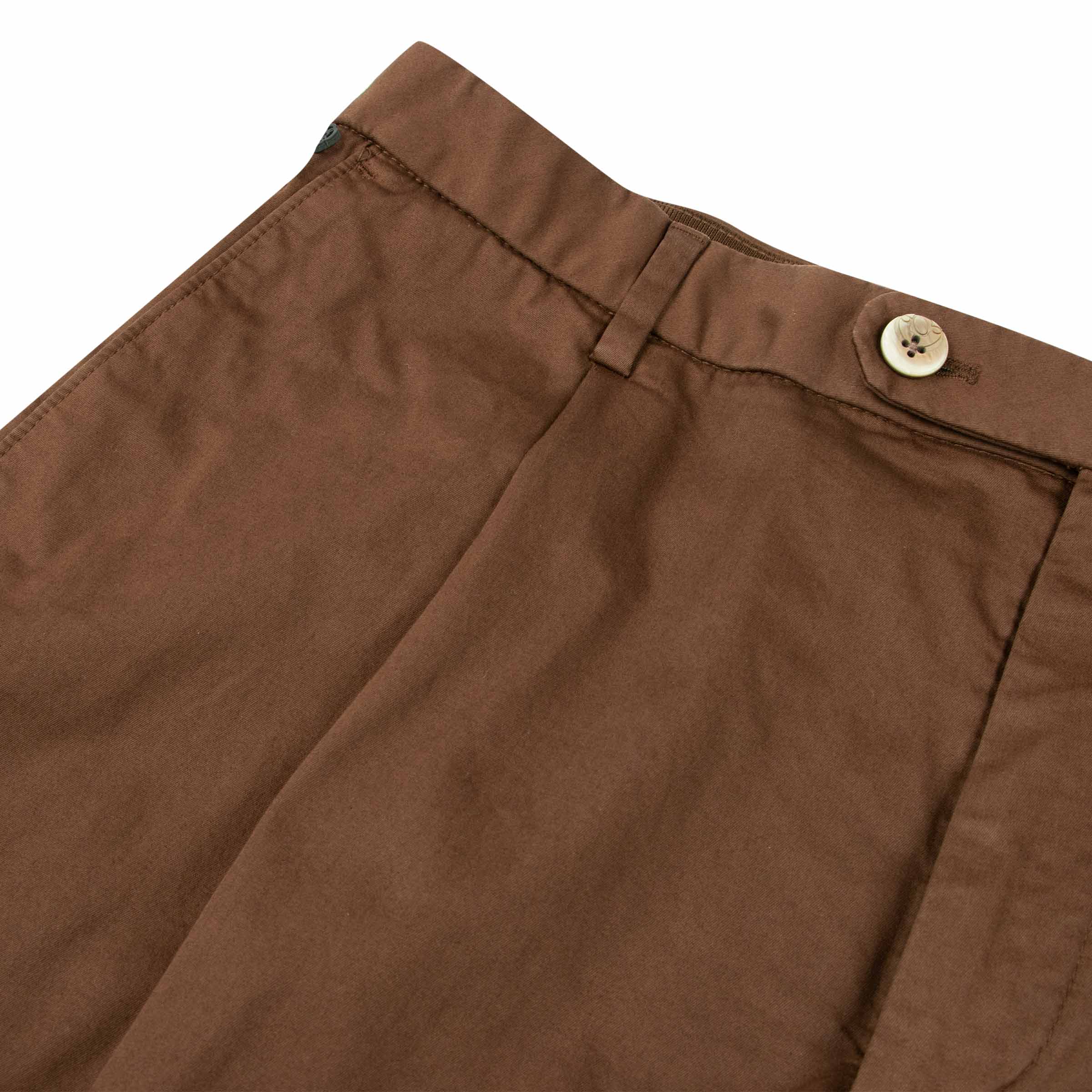 Brown Cotton Stretch Chino Shorts SHORTS Robert Old
