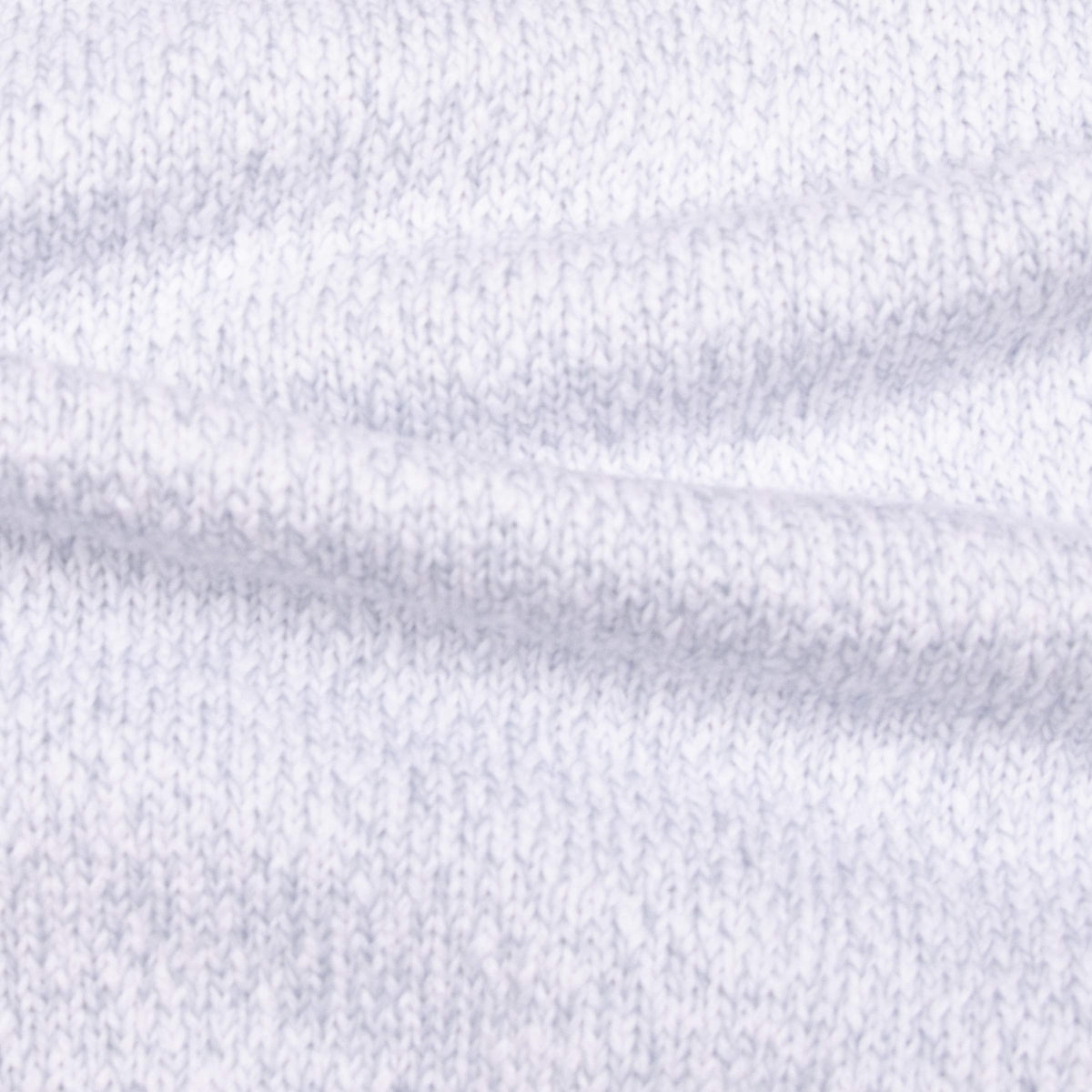 Fedeli - Light Blue Marl Zip Neck Cotton Sweater KNITWEAR Fedeli