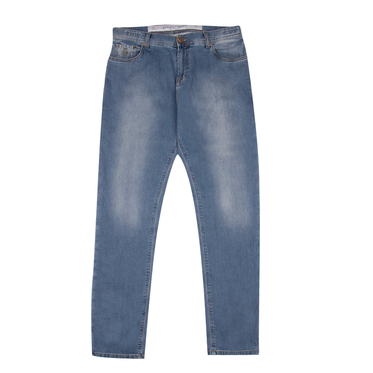 Richard J Brown Light Wash Denim 'Milano' Regular Fit Jeans