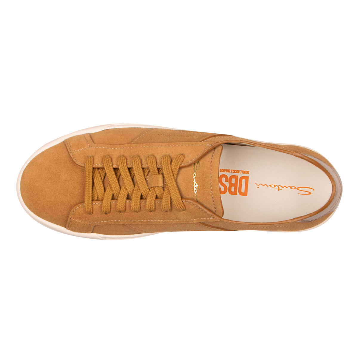 Santoni - Tan Suede Double Buckle Sneaker SHOES Santoni