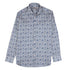 Robert Old - Navy & White Floral Print Italian Linen Long Sleeve Shirt L/S SHIRTS Robert Old