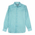 Robert Old - Turquoise Stripe Italian Linen Long Sleeve Shirt L/S SHIRTS Robert Old
