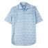 Robert Old - Light Blue Floral Italian Linen Short Sleeve Shirt S/S SHIRTS Robert Old