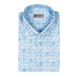Light Blue Floral Italian Linen Short Sleeve Shirt S/S SHIRTS Robert Old