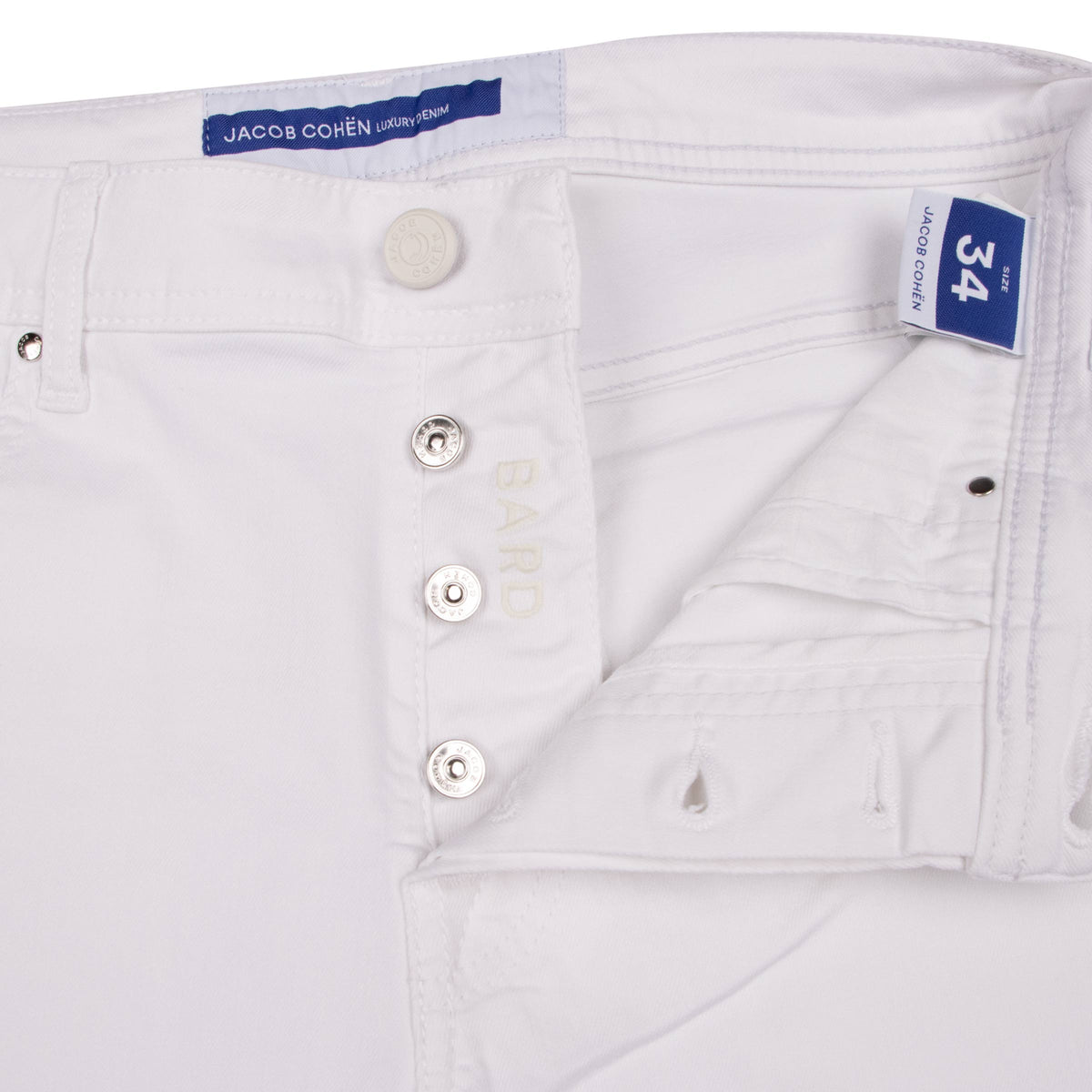 Jacob Cohen - Optical White 'Bard' Slim Fit Jeans JEANS Jacob Cohen