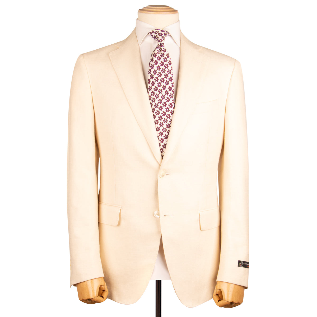 Cream Cotton &amp; Silk Jacket JACKETS Robert Old