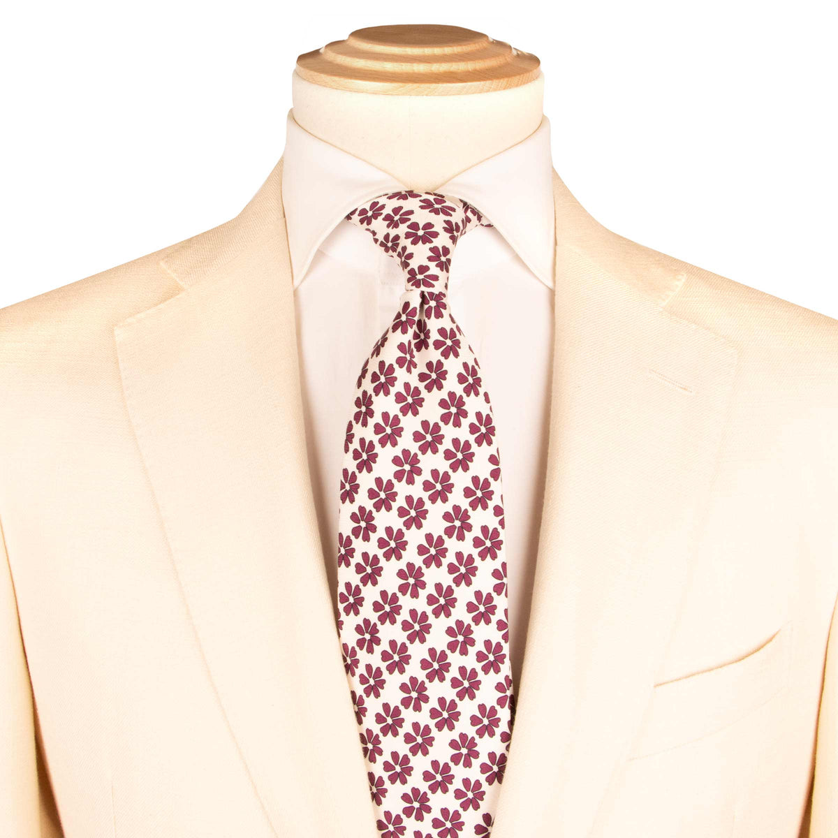 Cream Cotton &amp; Silk Jacket JACKETS Robert Old