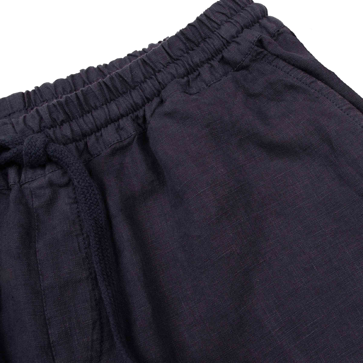 Fedeli - Navy 'Bonifacio' Linen Drawstring Trousers CASUAL TROUSERS Fedeli