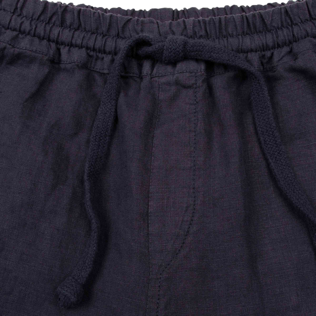 Fedeli - Navy 'Bonifacio' Linen Drawstring Trousers CASUAL TROUSERS Fedeli
