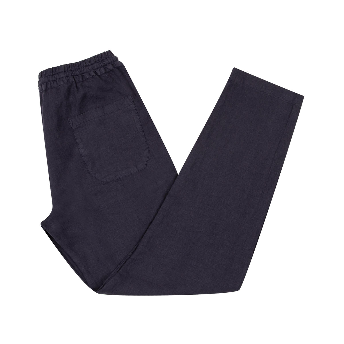 Fedeli - Navy 'Bonifacio' Linen Drawstring Trousers CASUAL TROUSERS Fedeli