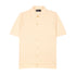 Cream Cable Knit Cotton Polo Shirt S/S POLOS Robert Old