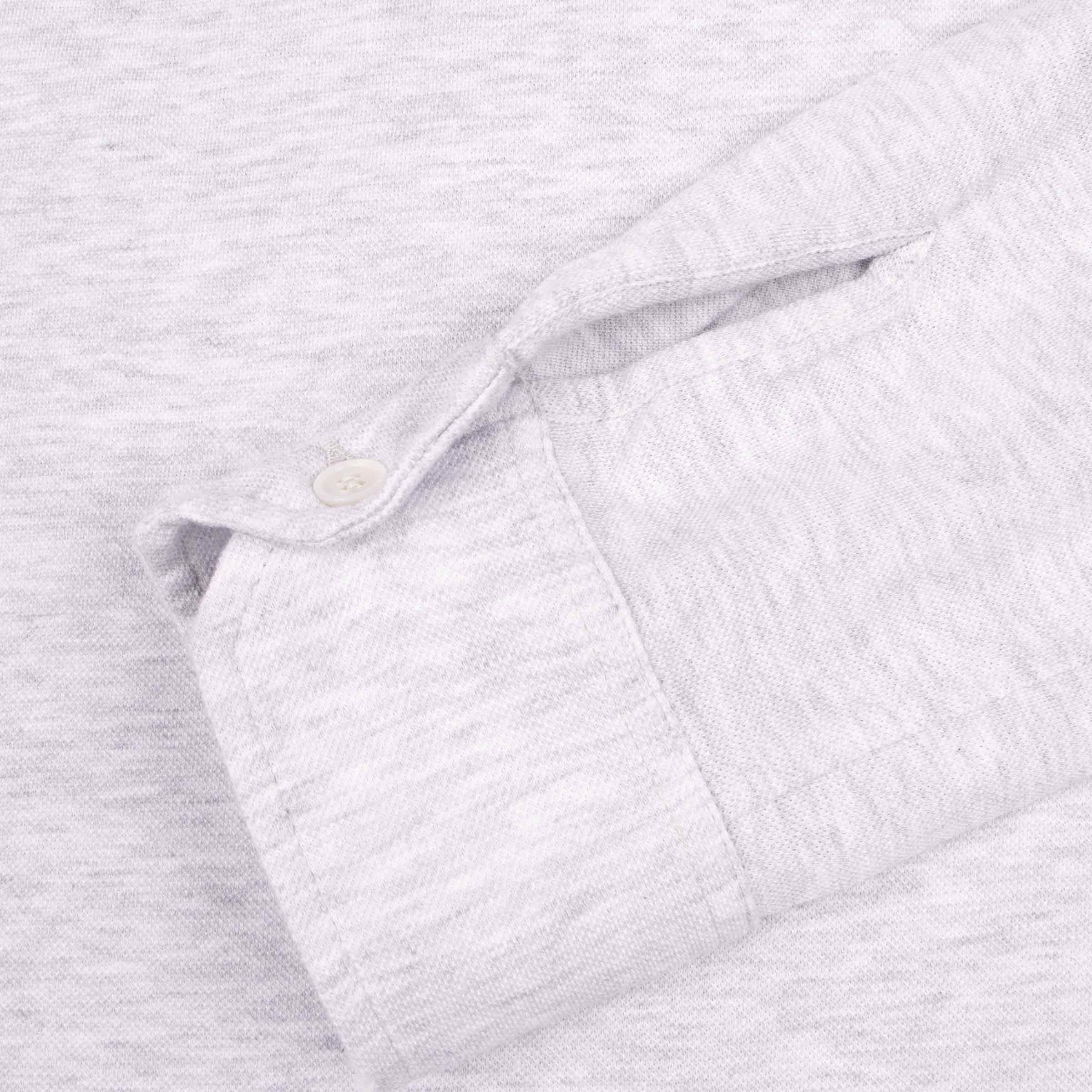 Fedeli - Grey 'Superlight' Piquet Long Sleeve Polo Shirt RUGBY/LS POLOS FEDELI