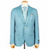 Robert Old - Turquoise Blue Loro Piana Wool, Silk, & Linen Herringbone Jacket JACKETS Robert Old