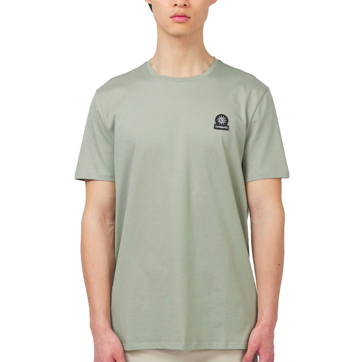 Sandbanks - Sage Green Badge Logo T-Shirt TEE SHIRTS Sandbanks