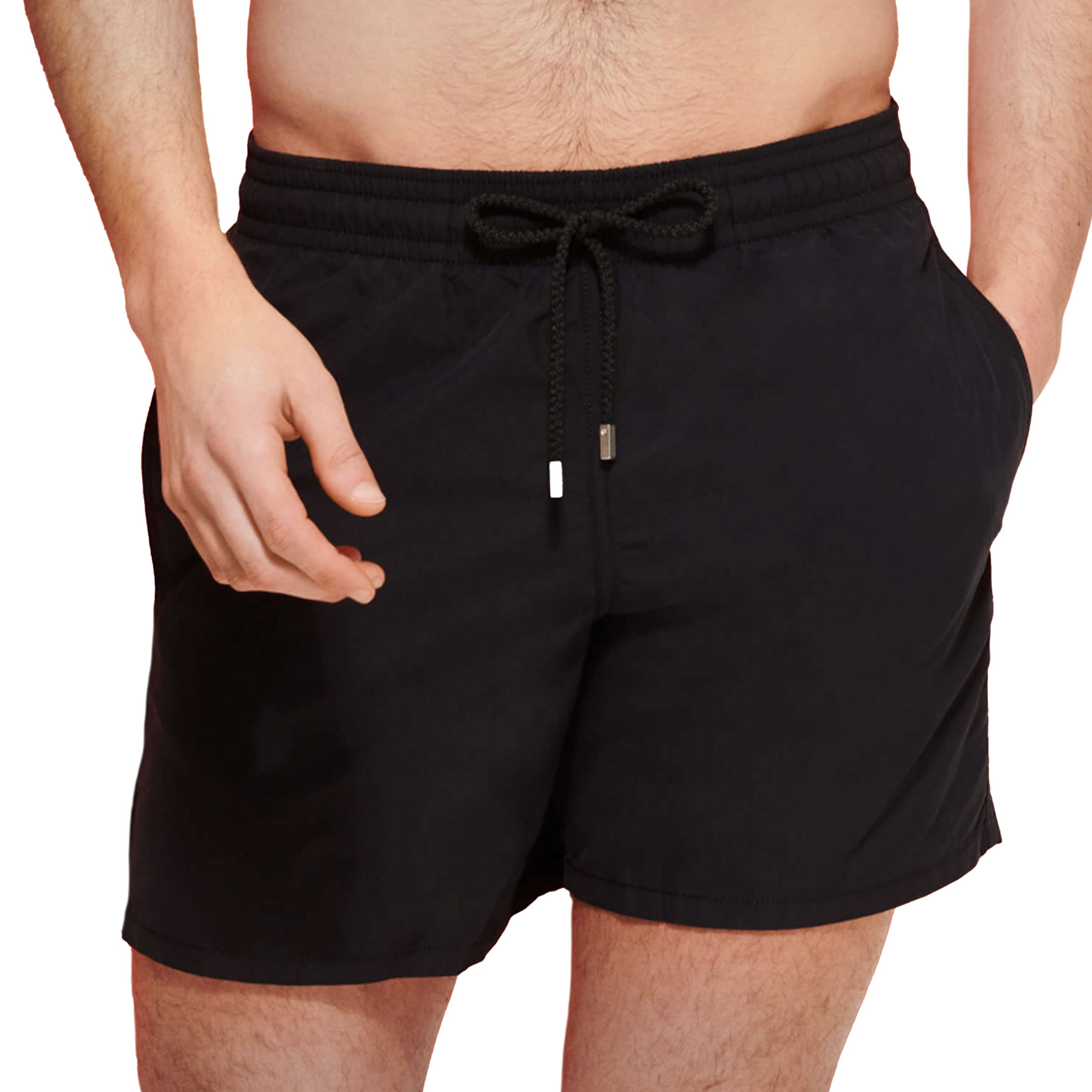 Vilebrequin - Black 'Moorea' Solid Men Swim Shorts SWIMWEAR Vilebrequin