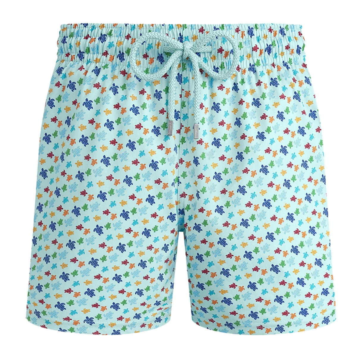 Vilebrequin - Light Blue 'Moorise' Rainbow Micro Ronde Des Tortues Swim Shorts SWIMWEAR Vilebrequin