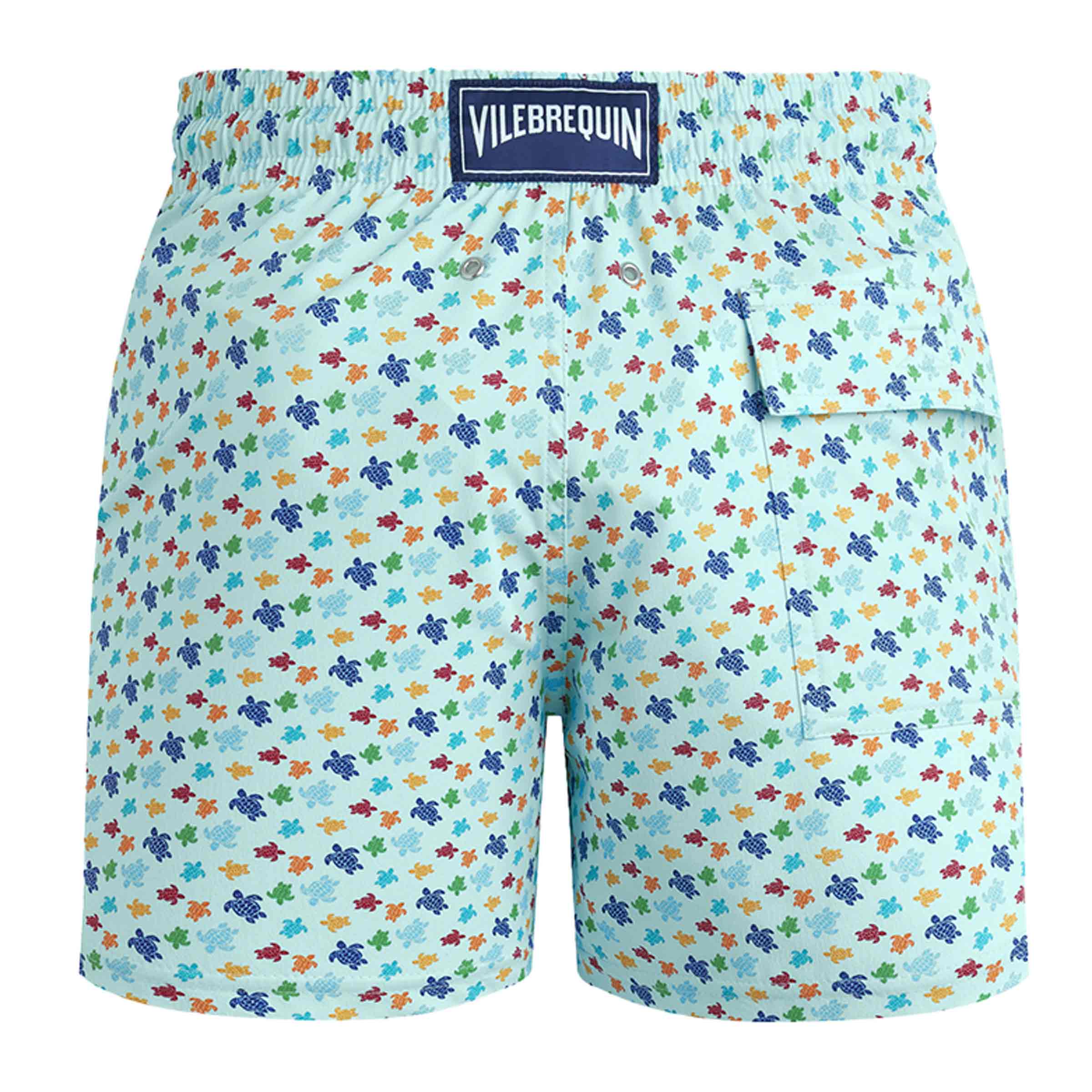 Vilebrequin - Light Blue 'Moorise' Rainbow Micro Ronde Des Tortues Swim Shorts SWIMWEAR Vilebrequin