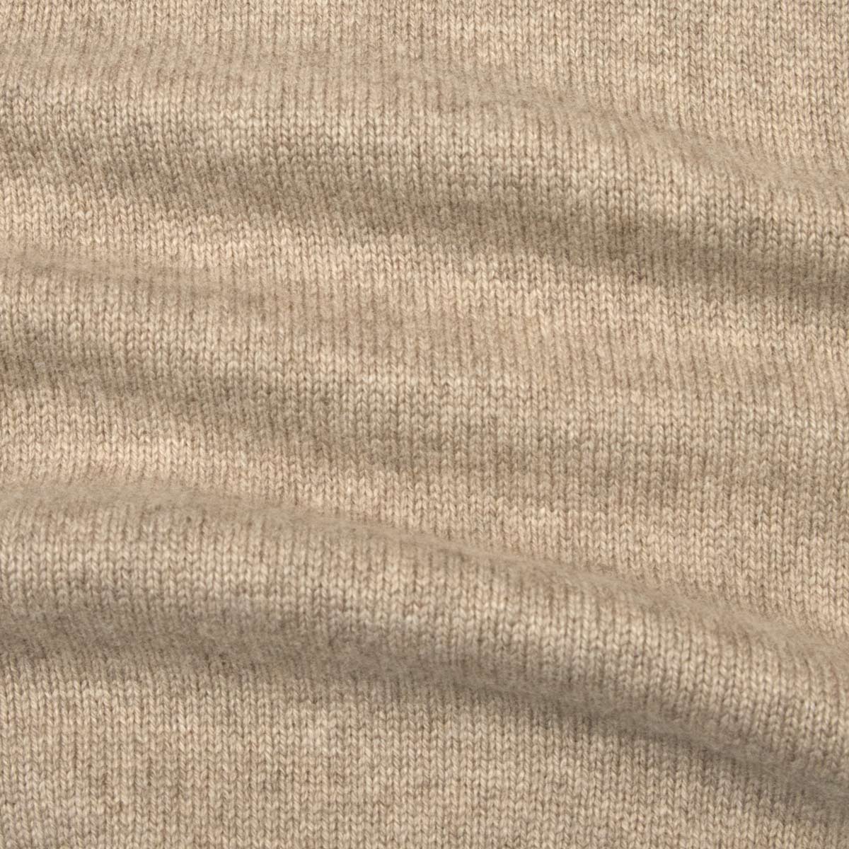 Robert Old - Beige Contrast Virgin Wool &amp; Cashmere Zip Neck Sweater KNITWEAR Robert Old