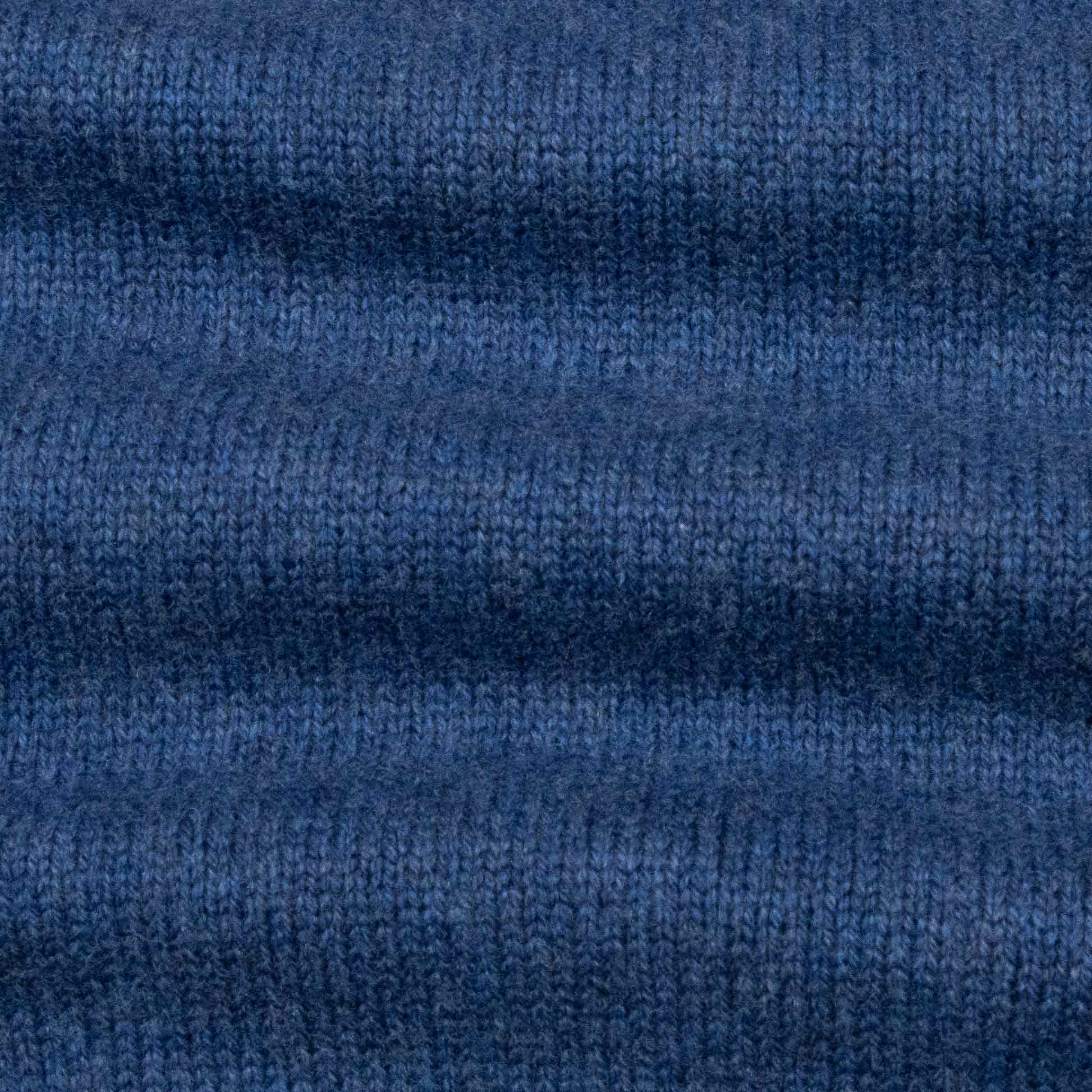 Robert Old - Royal Navy Contrast Virgin Wool &amp; Cashmere Zip Neck Sweater KNITWEAR Robert Old