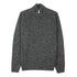 Robert Old - Charcoal Grey and Black Marl Zip-Neck Wool Jumper KNITWEAR Robert Old