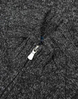 Robert Old - Charcoal Grey and Black Marl Zip-Neck Wool Jumper KNITWEAR Robert Old