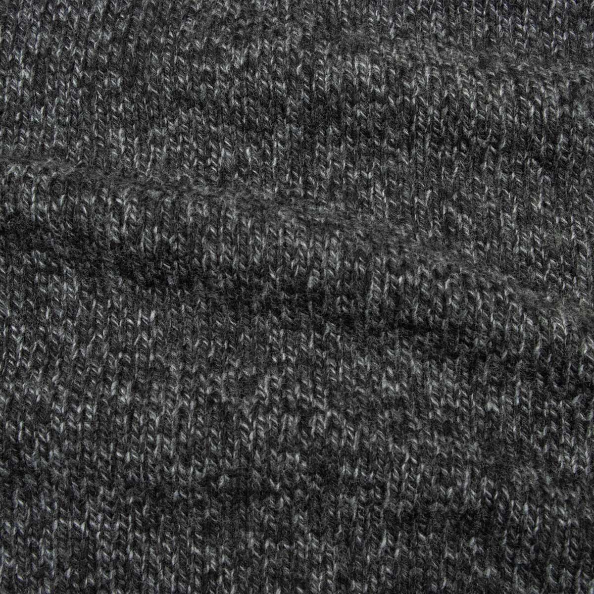 Robert Old - Charcoal Grey and Black Marl Zip-Neck Wool Jumper KNITWEAR Robert Old
