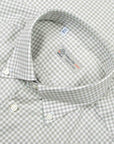 Robert Old - White & Grey Check Italian Cotton Long Sleeve Shirt L/S SHIRTS Robert Old
