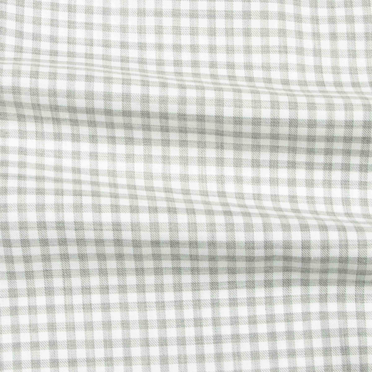 White &amp; Grey Check Italian Cotton Long Sleeve Shirt L/S SHIRTS Robert Old