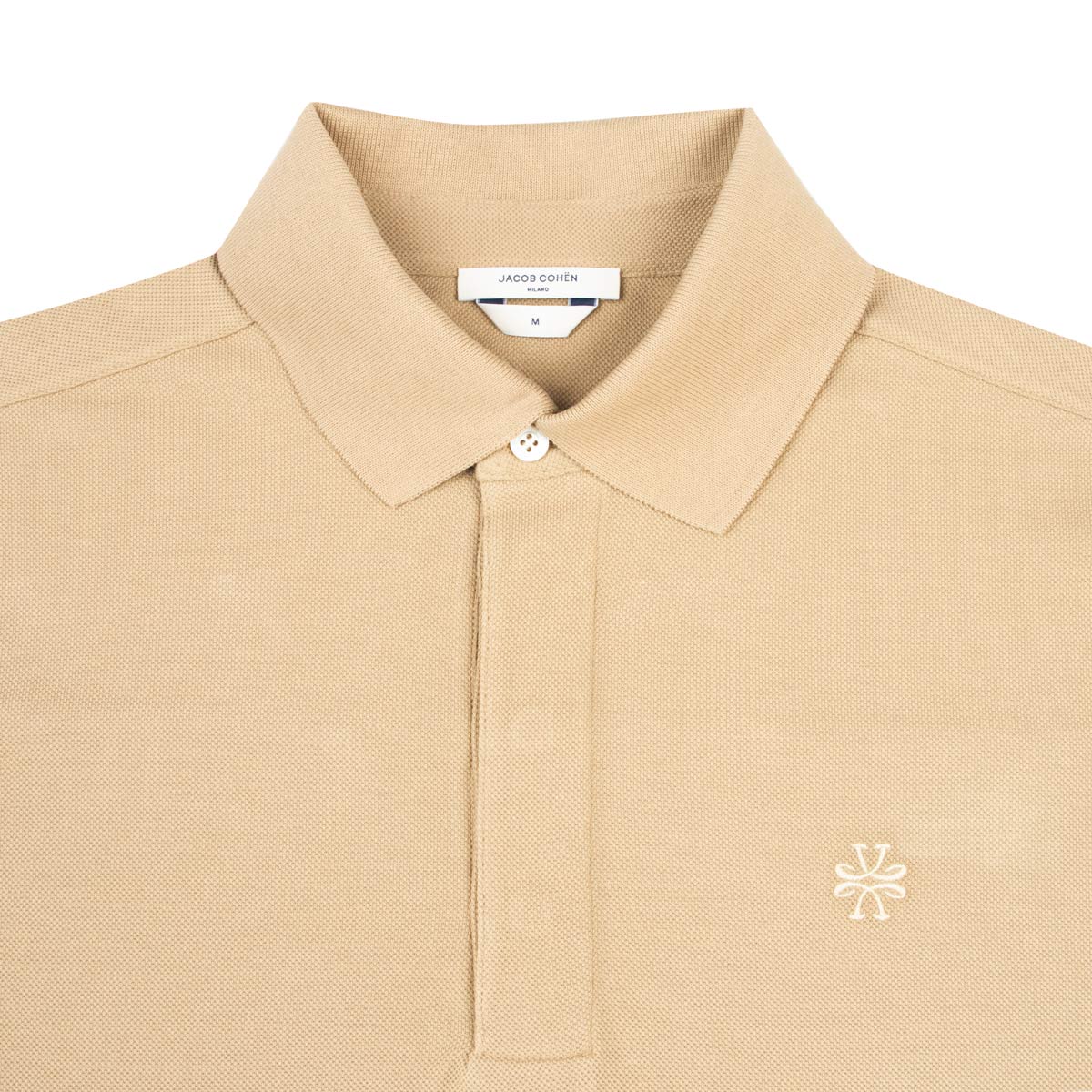 Jacob Cohen - Beige Cotton Polo Shirt S/S POLOS Jacob Cohen