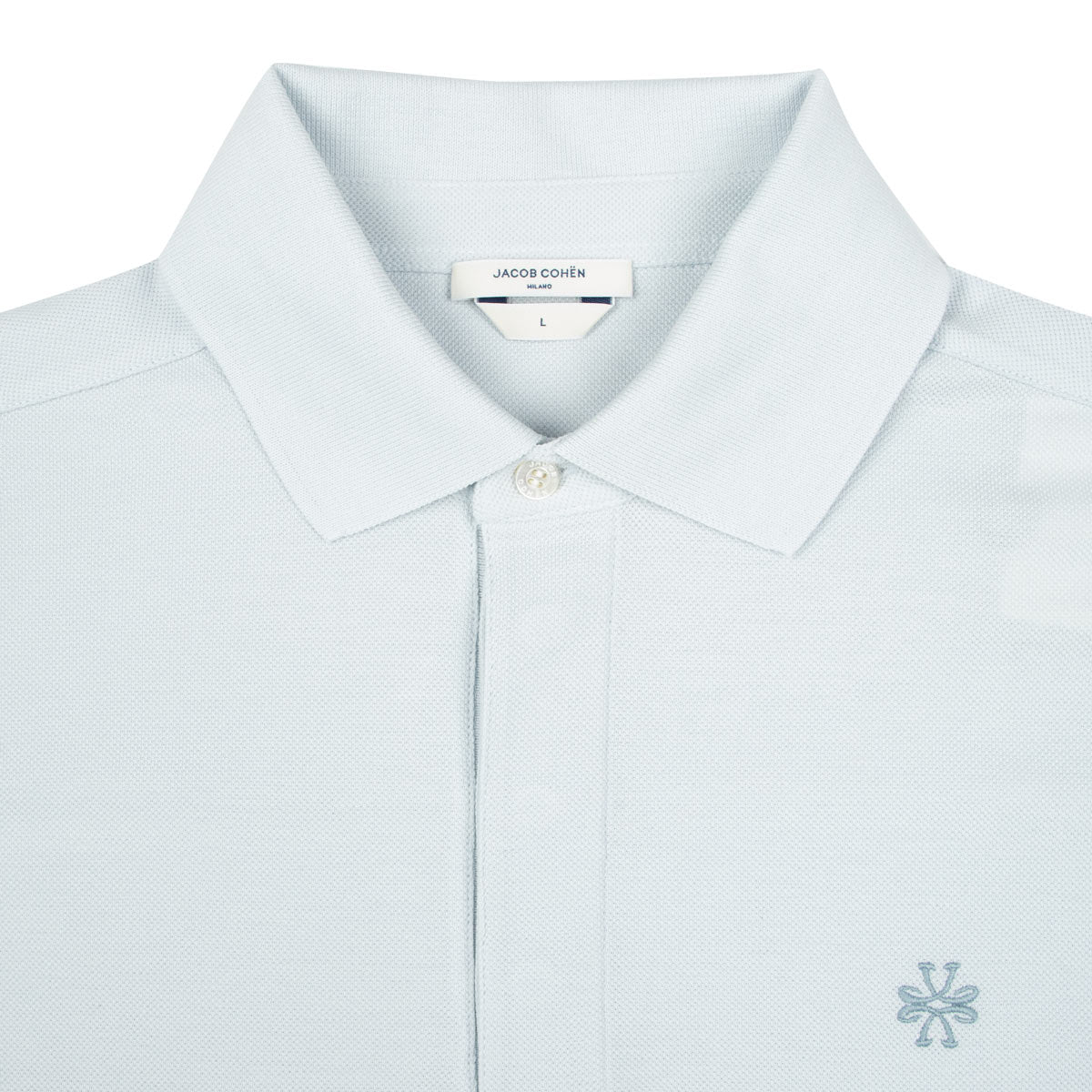 Jacob Cohen - Azure Blue Cotton Polo Shirt S/S POLOS Jacob Cohen