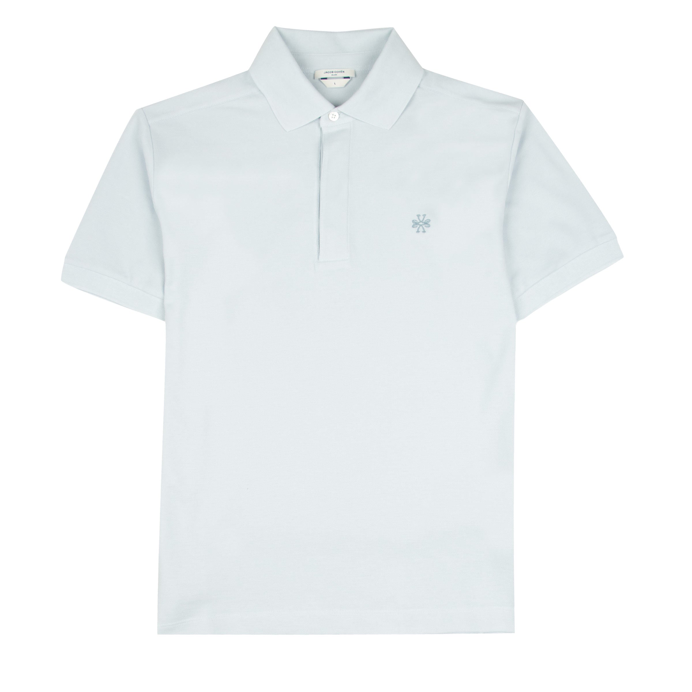 Jacob Cohen - Azure Blue Cotton Polo Shirt S/S POLOS Jacob Cohen