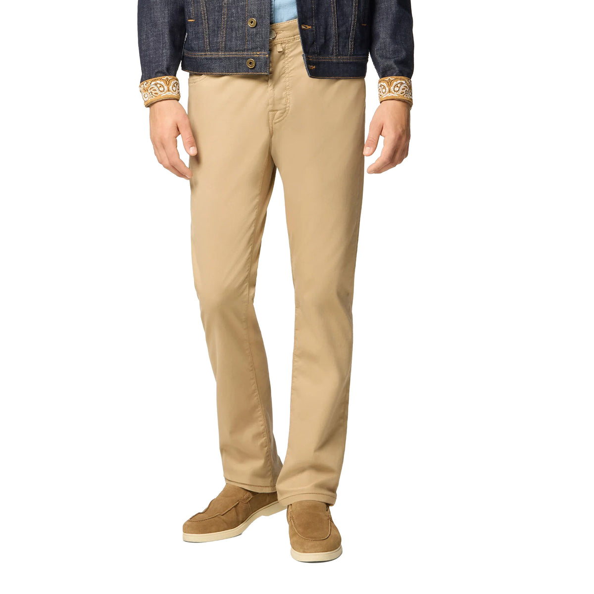 Jacob Cohen - Beige 'Bard' Regular-Slim Stretch Twill Jeans JEANS Jacob Cohen