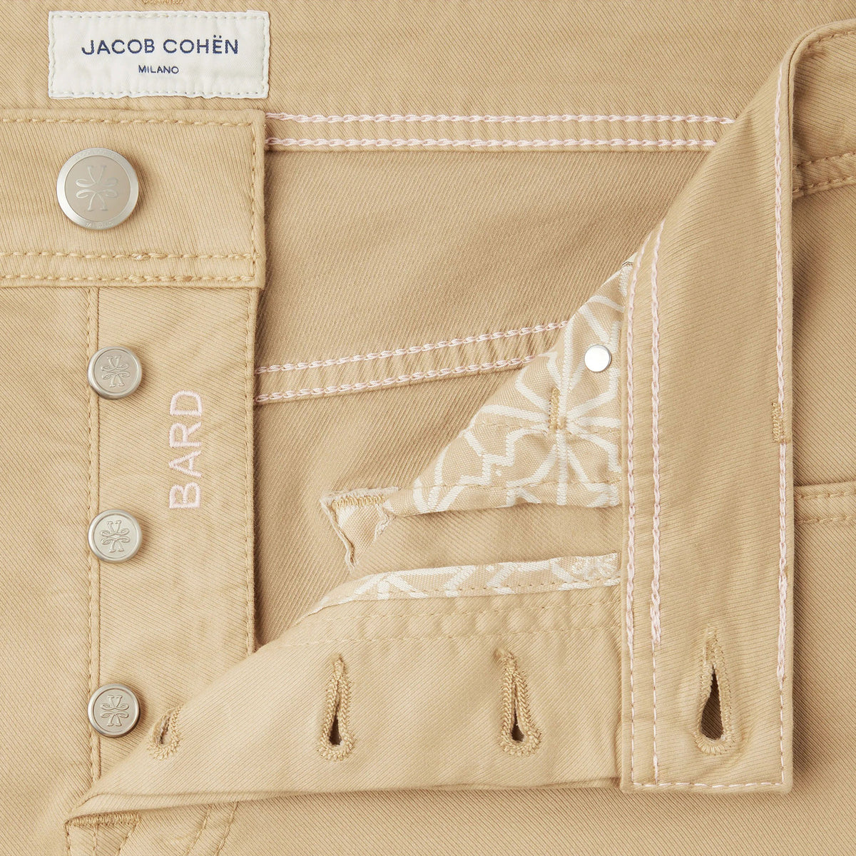 Jacob Cohen - Beige 'Bard' Regular-Slim Stretch Twill Jeans JEANS Jacob Cohen