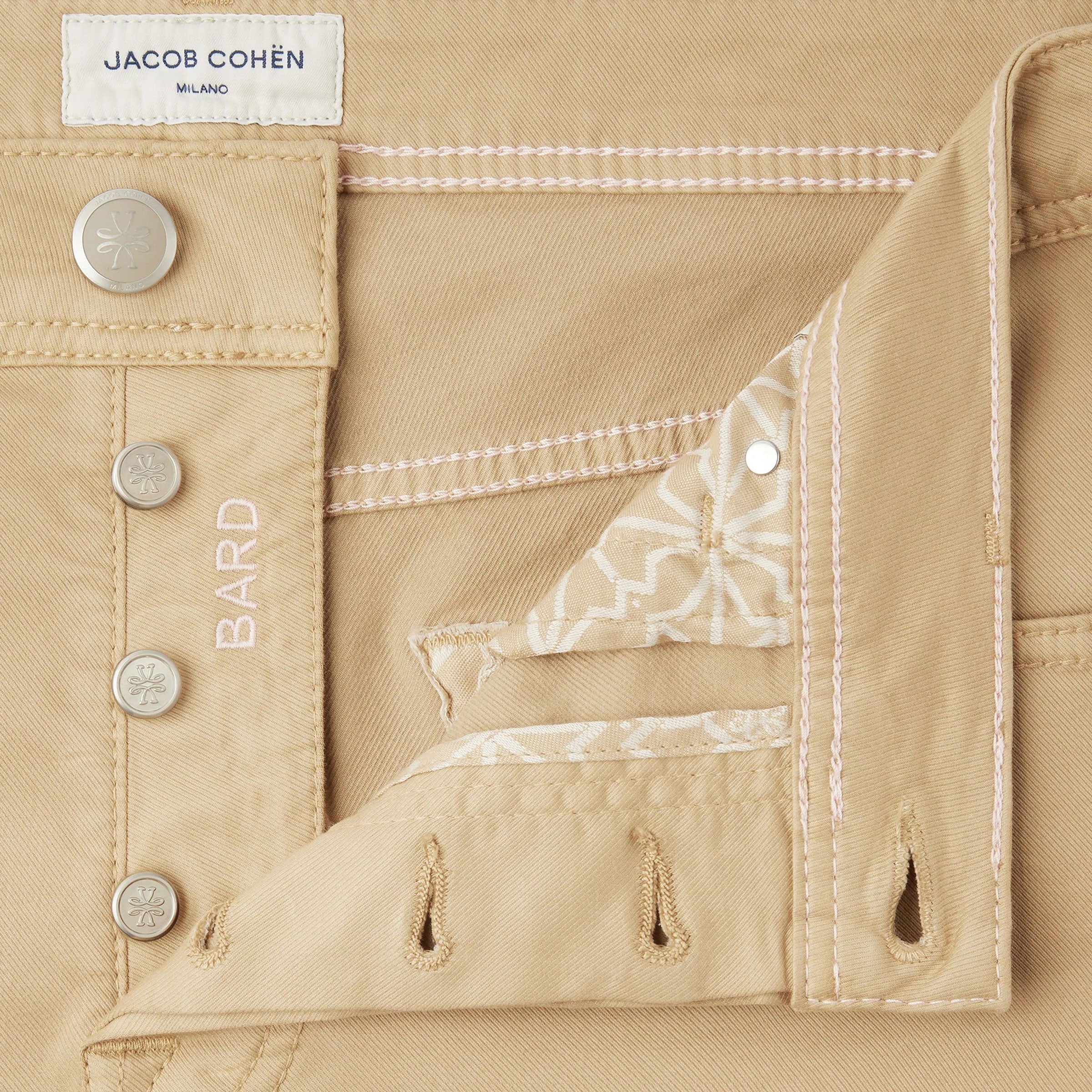 Jacob Cohen - Beige 'Bard' Regular-Slim Stretch Twill Jeans JEANS Jacob Cohen