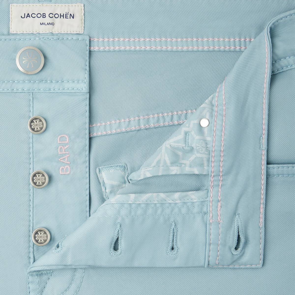 Jacob Cohen - Azure Blue 'Bard' Regular-Slim Stretch Twill Jeans JEANS Jacob Cohen