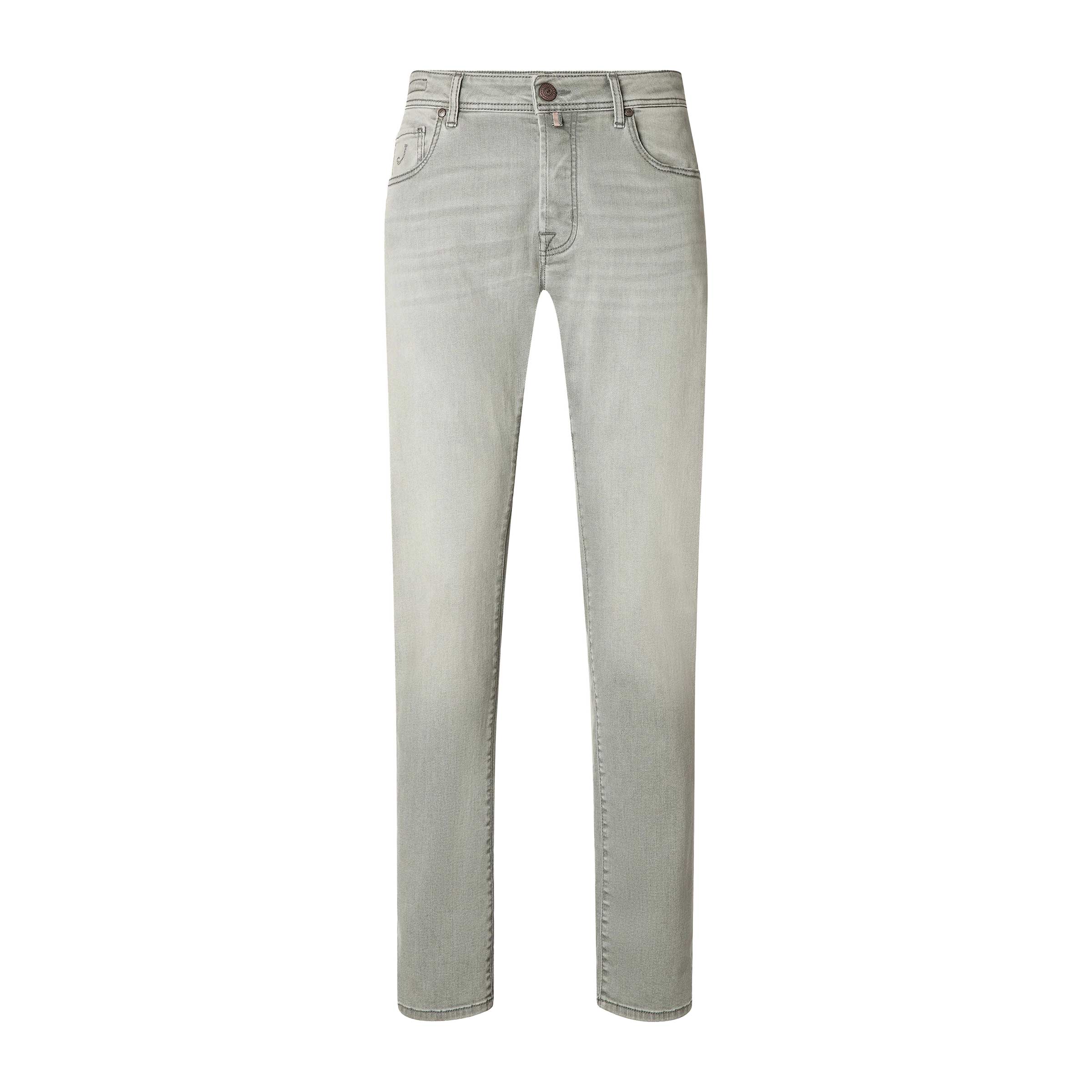 Jacob Cohen - Light Grey Vintage Wash 'Bard' Super Stretch Denim Jeans
