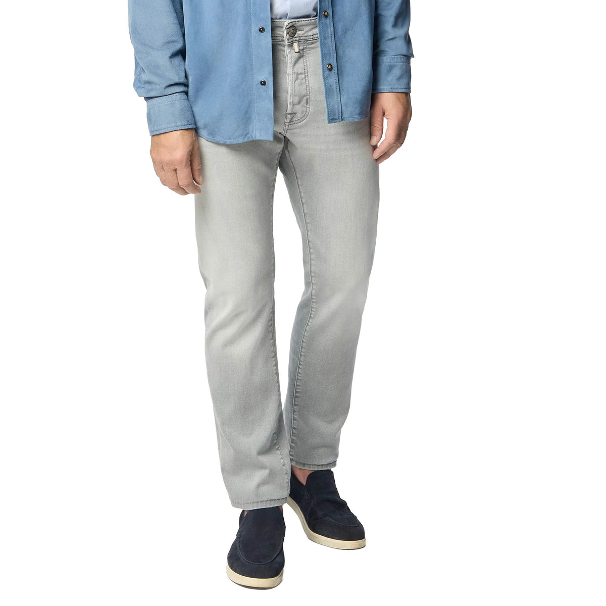 Jacob Cohen - Light Grey Vintage Wash 'Bard' Super Stretch Denim Jeans JEANS Jacob Cohen
