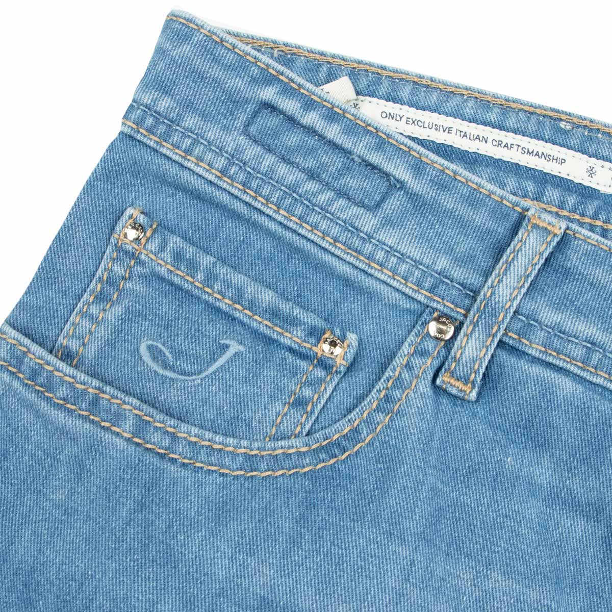 Jacob Cohen -Light Blue 'Bard' Super Stretch Slim Fit Jeans