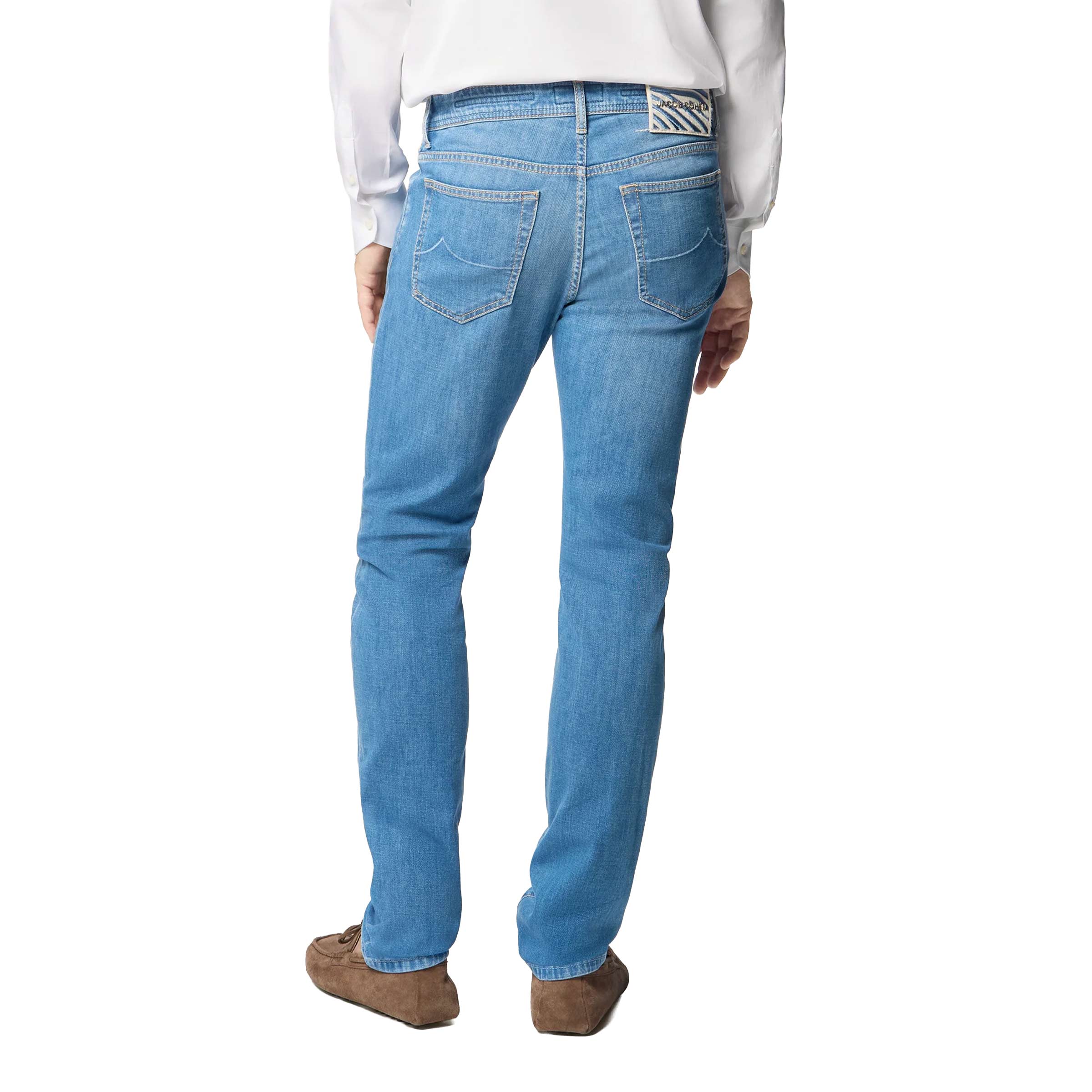 Jacob Cohen -Light Blue 'Bard' Super Stretch Slim Fit Jeans