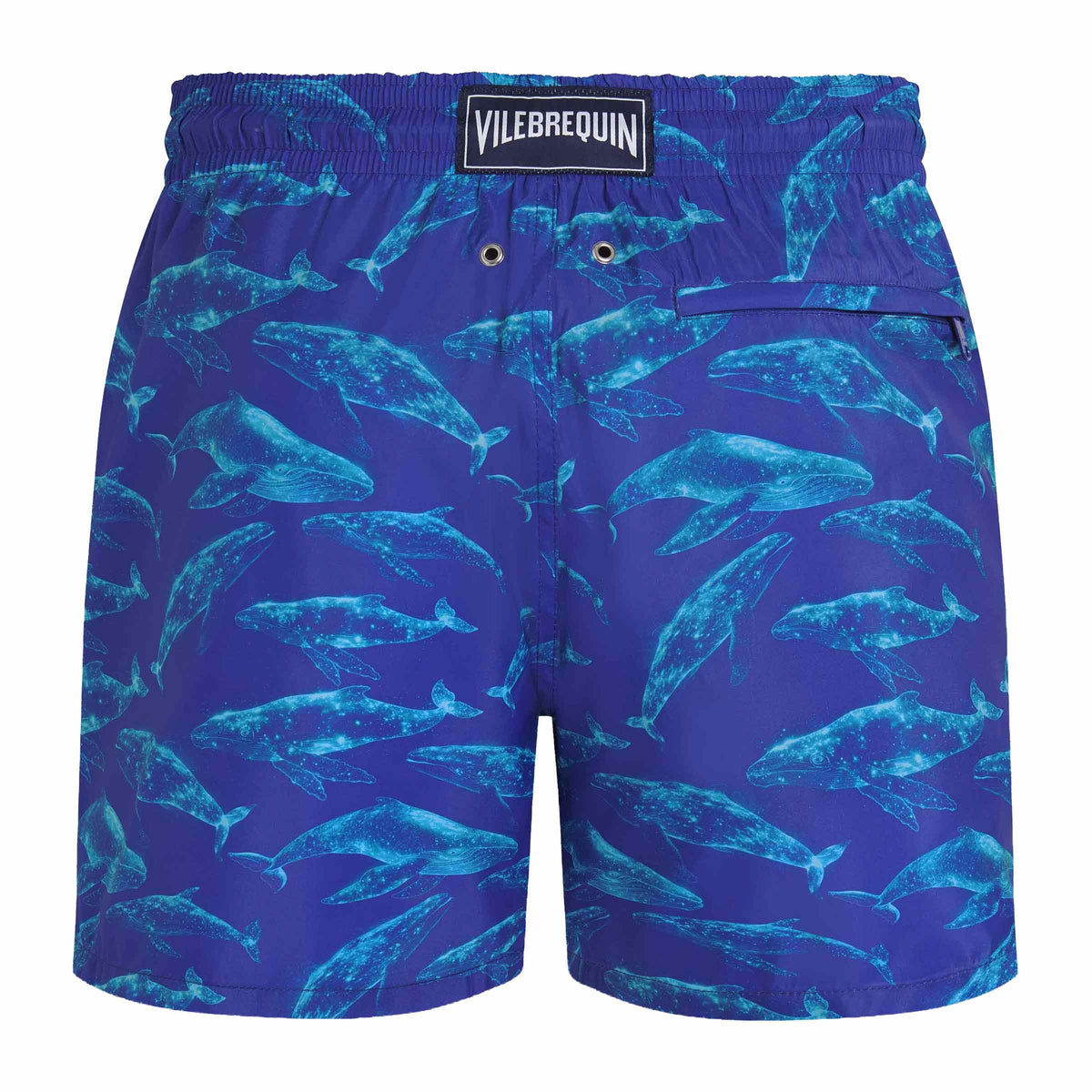 Vilebrequin - Blue Sparkling Whales 'Mahina' Packable Swim Shorts SWIMWEAR Vilebrequin