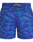 Vilebrequin - Blue Sparkling Whales 'Mahina' Packable  Swim Shorts