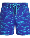 Vilebrequin - Blue Sparkling Whales 'Mahina' Packable  Swim Shorts