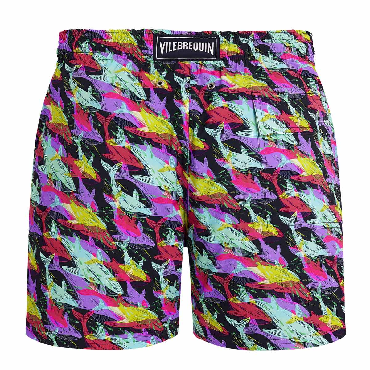 Vilebrequin - Navy Whales Offset 'Moorise' Swim Shorts