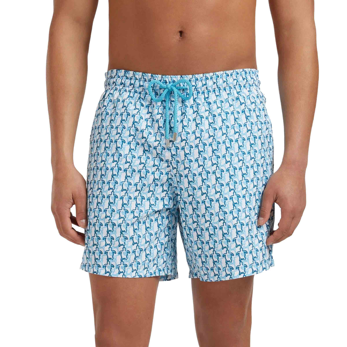 Vilebrequin - White Turtle Net 'Moorea' Swim Shorts SWIMWEAR Vilebrequin