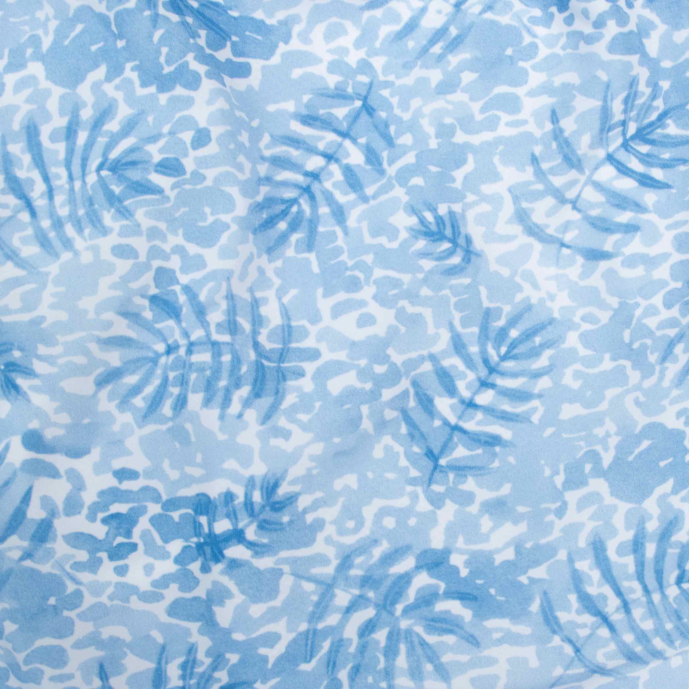 Fedeli - Light Blue Palm Print Sustainable 'Madeira' Swim Shorts SWIMWEAR FEDELI